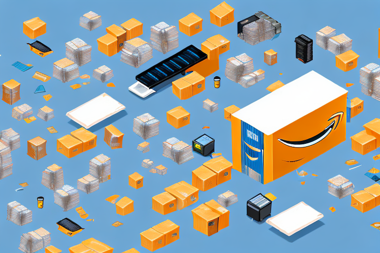 A bustling amazon warehouse filled with various products