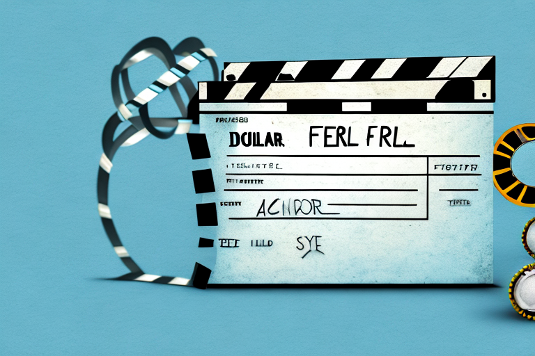 A film reel intertwined with a dollar sign