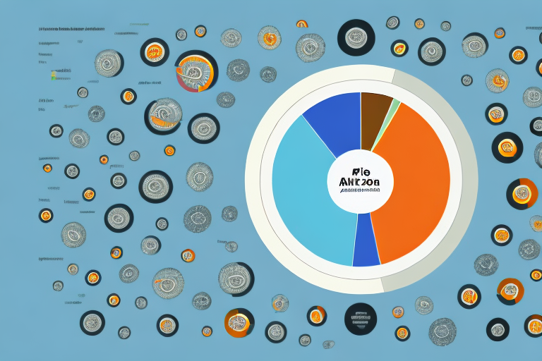 A pie chart divided into sections representing the percentage of affiliates who make money selling on amazon