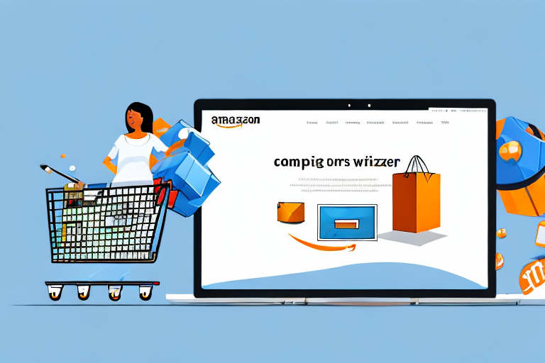 A computer screen displaying an amazon webpage with various products