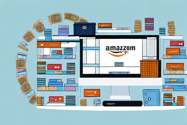 A computer displaying a successful amazon sales dashboard