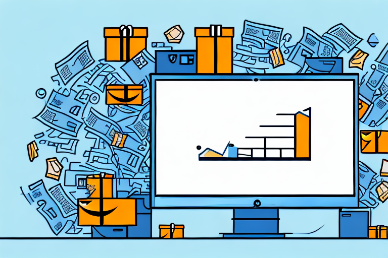 A computer screen displaying a successful sales graph