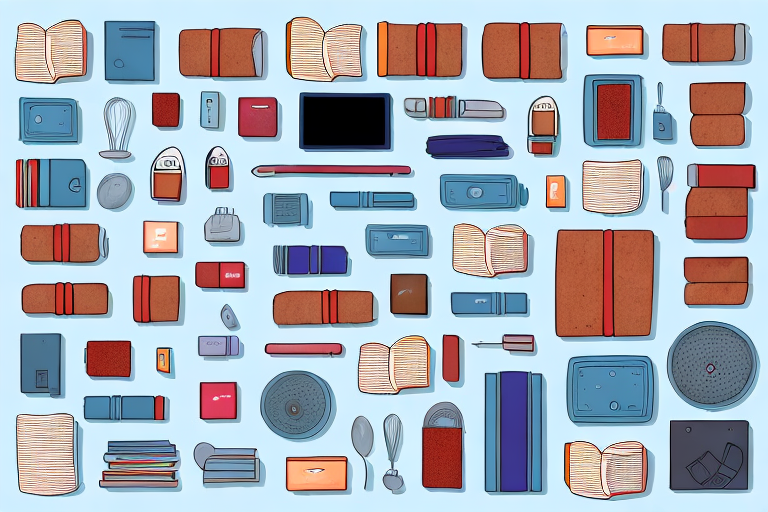 Various objects like books