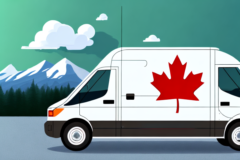 A delivery van with a maple leaf design