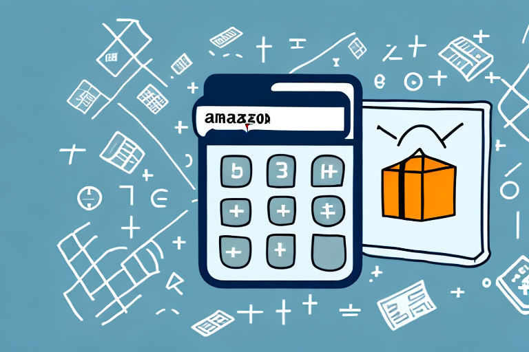 A calculator with amazon-themed symbols