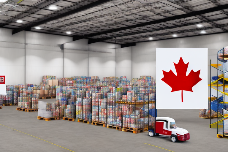 A warehouse filled with various types of packaged goods