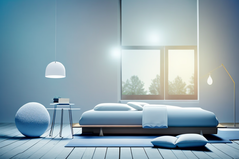 A serene bedroom scene at night