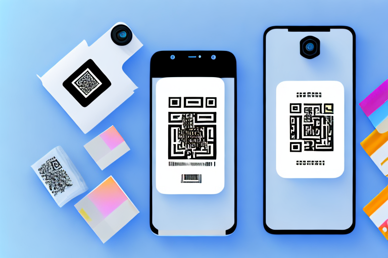 A smartphone with a barcode scanner app open