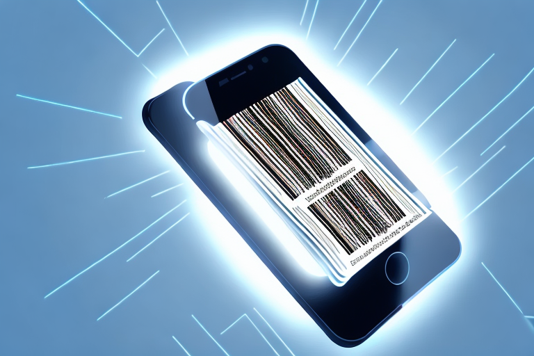 A smartphone scanning the barcode on the spine of a book