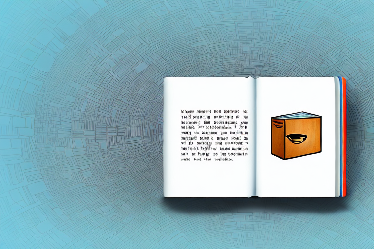 A book being placed inside a stylized amazon box