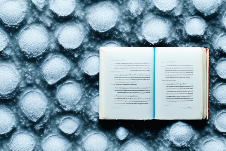 A stack of books inside a freezer