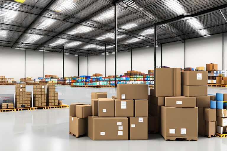 A warehouse filled with various products ready for packaging and shipment