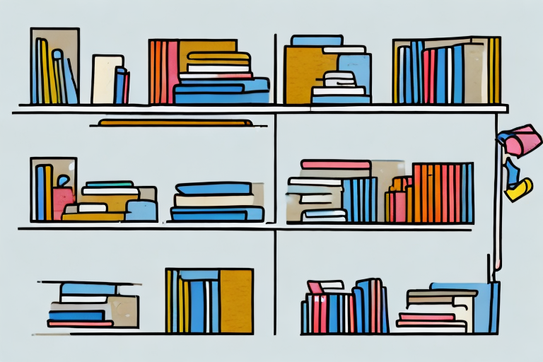 A tidy bookshelf with various types of books