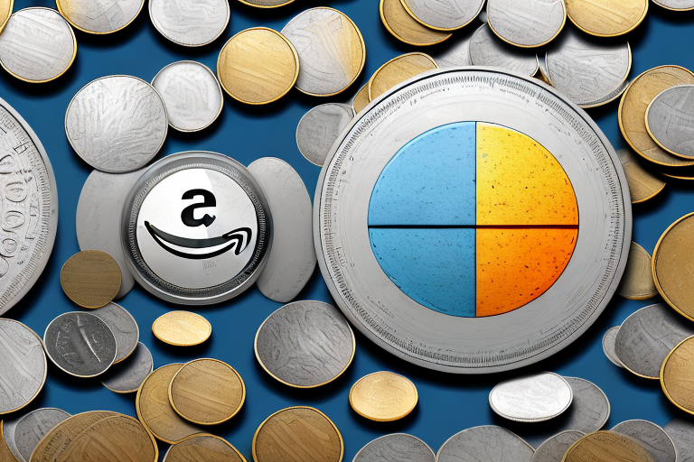 Two scales balancing different types of fees (depicted as coins or symbolic items)