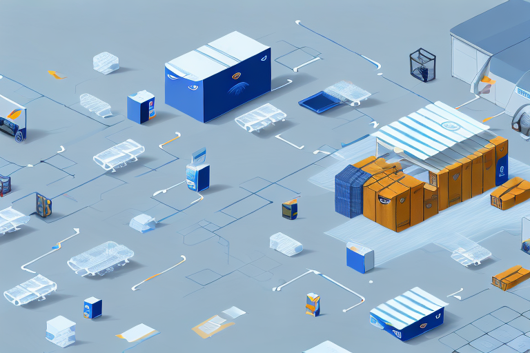 A streamlined conveyor belt with various amazon products