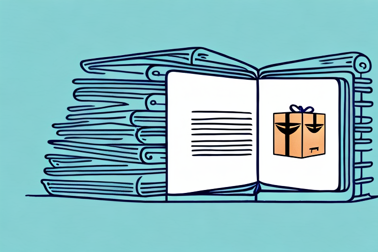 A book being placed into a stylized amazon box