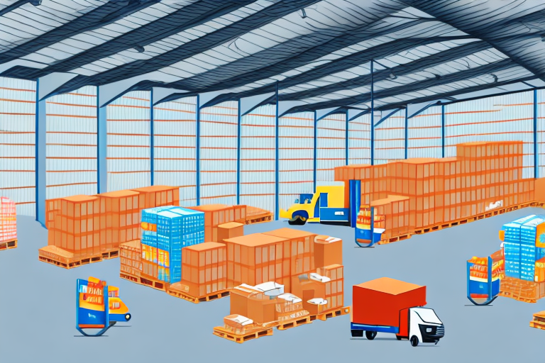 A warehouse filled with various types of products