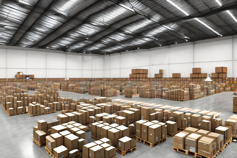 A warehouse filled with various packages ready for shipment