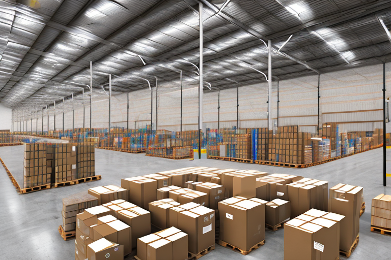 A warehouse filled with various types of products ready for shipment