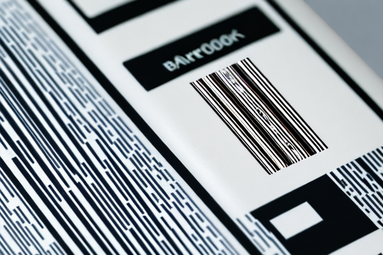 A barcode scanner scanning the barcode on a book