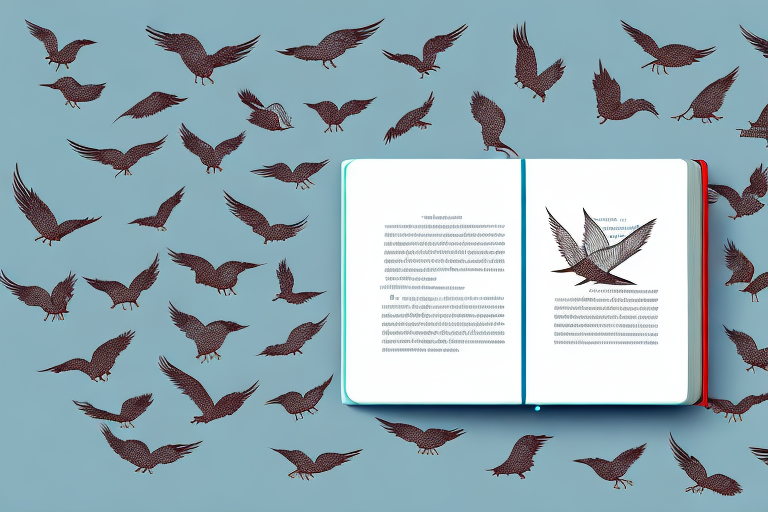 A book with its pages turning into birds