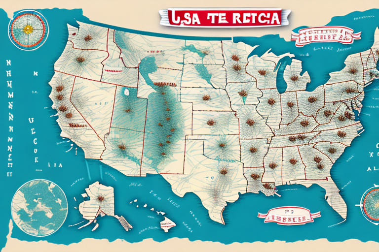 A detailed map of the usa