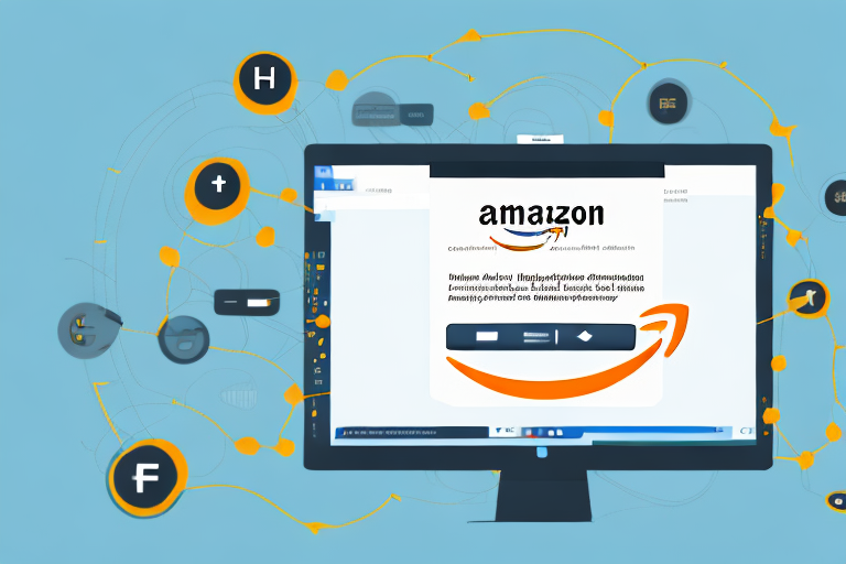 A computer screen showing the amazon fba registration page with various steps highlighted