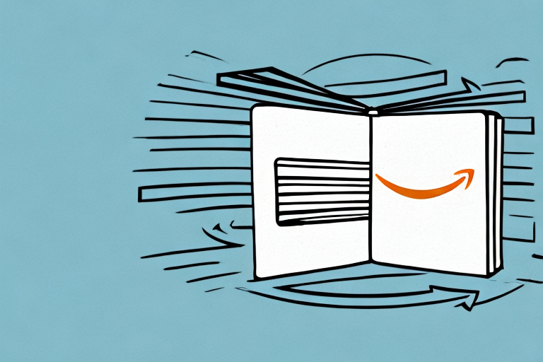 A book being placed into an amazon-branded box