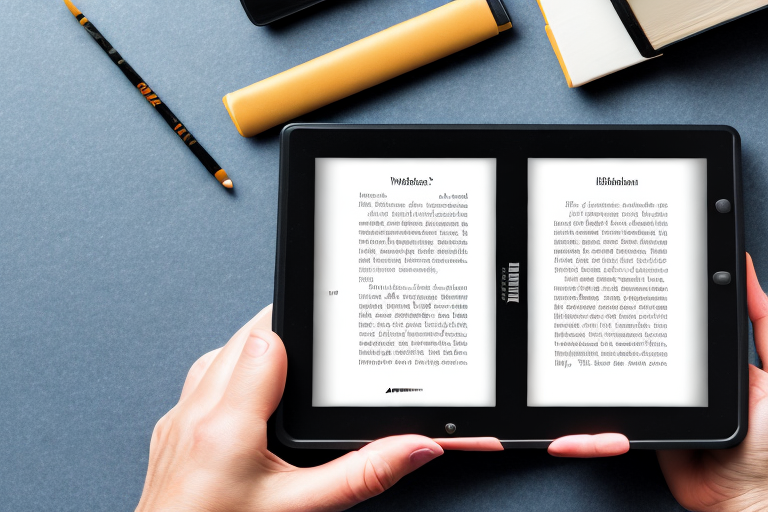 An amazon kindle surrounded by various types of books