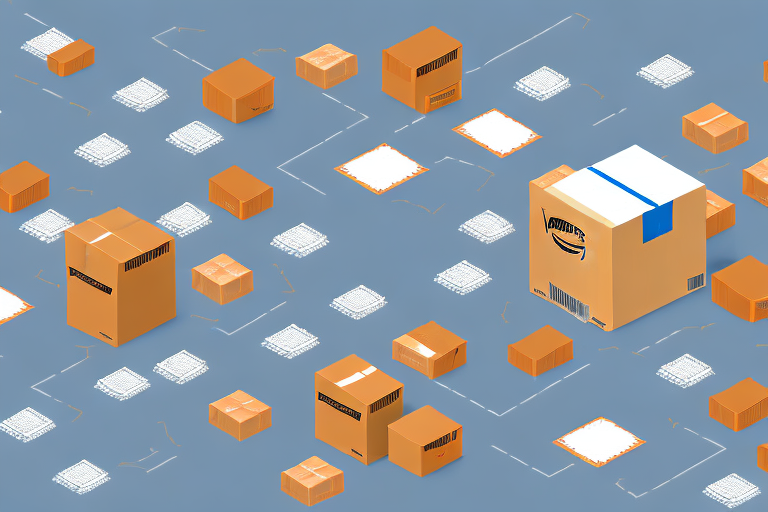 Two warehouses representing amazon's fba and fbm services