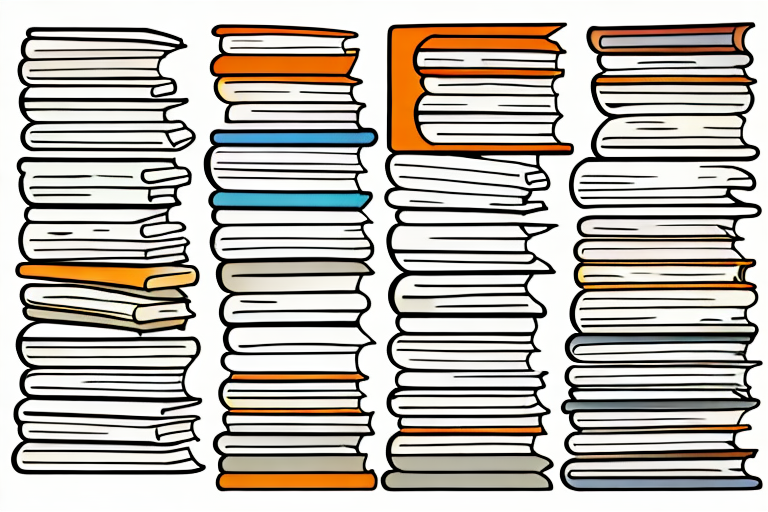 A stack of various types of books