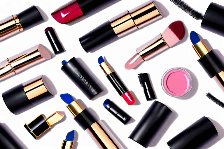 Various beauty products like lipstick