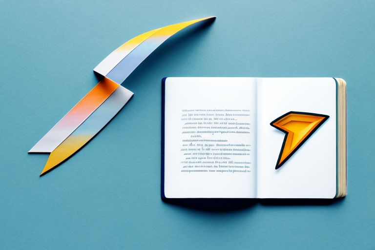 A book with an amazon arrow shaped bookmark sticking out