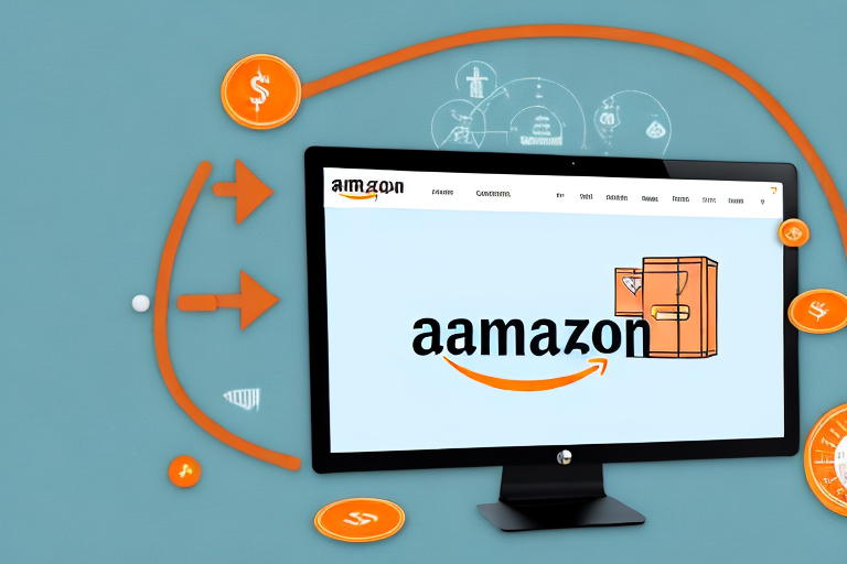 A computer screen showing a simplified amazon webpage with various products