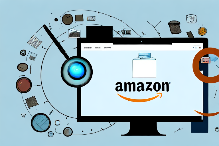 A computer screen displaying an amazon webpage with various products