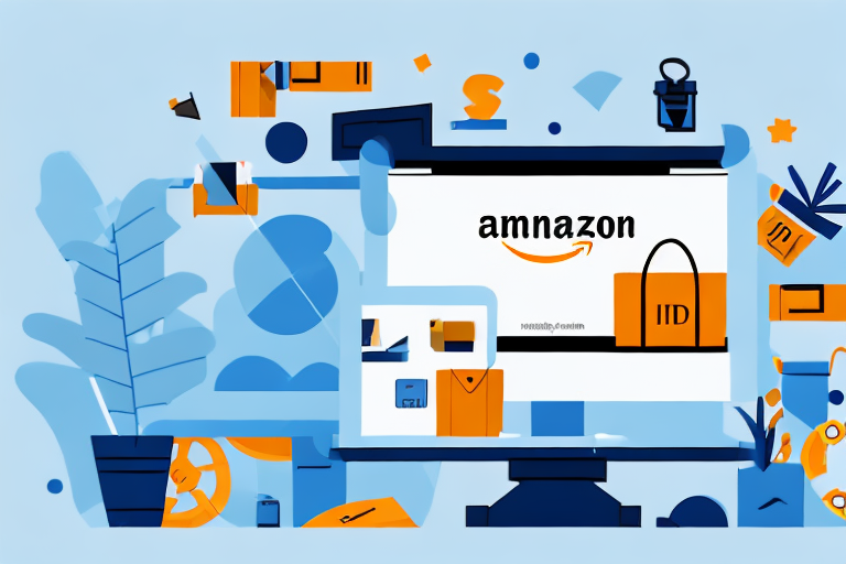 A computer screen showing an amazon page with various products