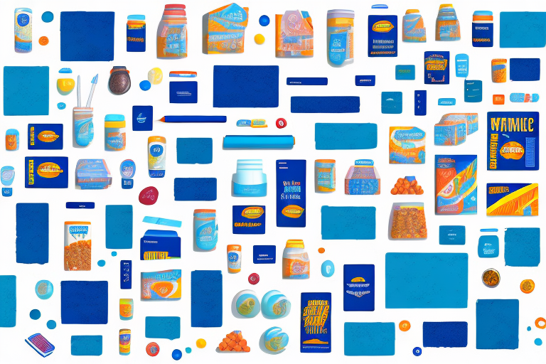 A walmart store layout with different merchandise sections highlighted