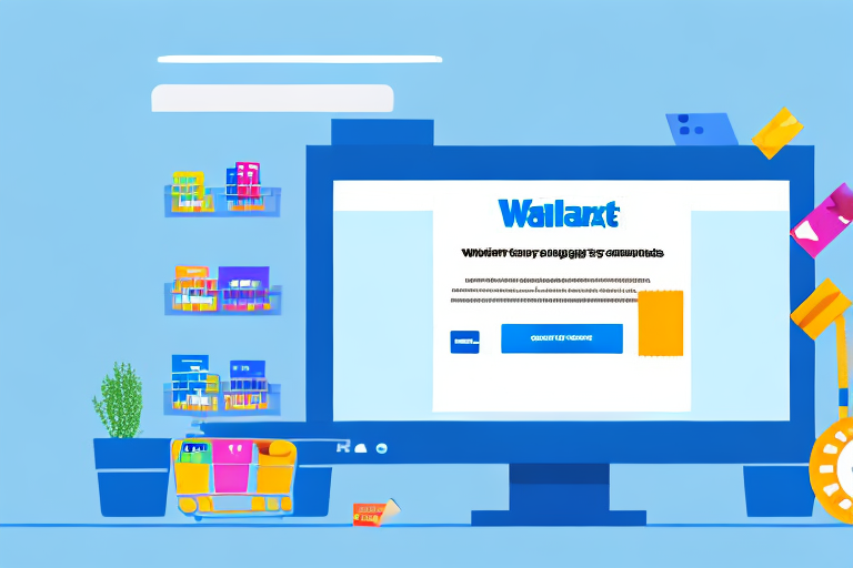 A computer screen showing a walmart.com webpage with various items for sale