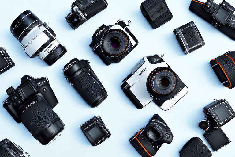 A digital camera capturing high-quality images of various amazon products