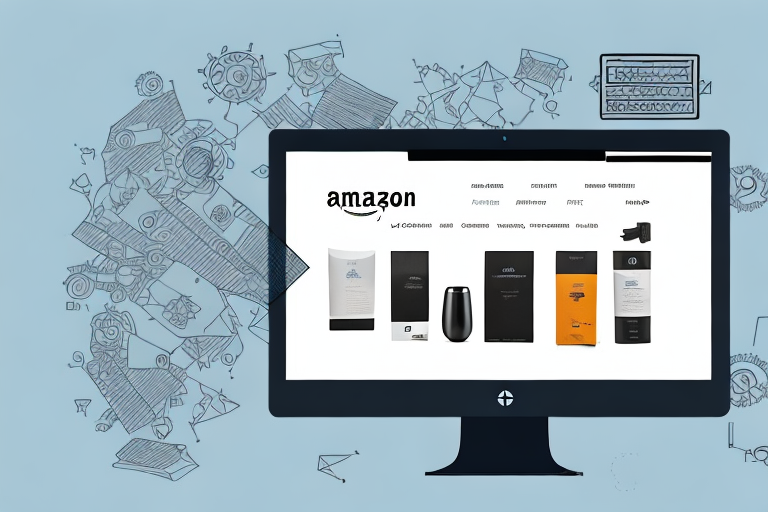 A computer screen displaying an amazon product page with a detailed product description and highlighted areas where images can be added