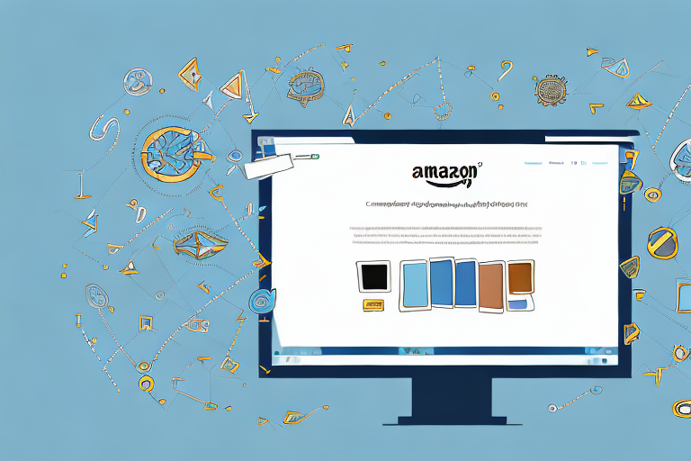 A computer screen displaying a variety of high-quality product images on an amazon-like website