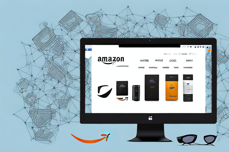 A computer screen displaying an amazon product page with a highlighted area indicating where to add images in the product description