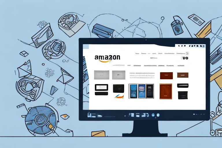 A computer screen displaying an amazon product page with a detailed product description and a series of images