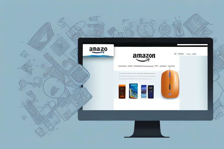 A computer screen displaying an amazon product page with a large image of a product