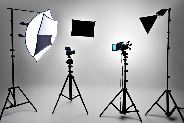 A well-lit photo studio setup