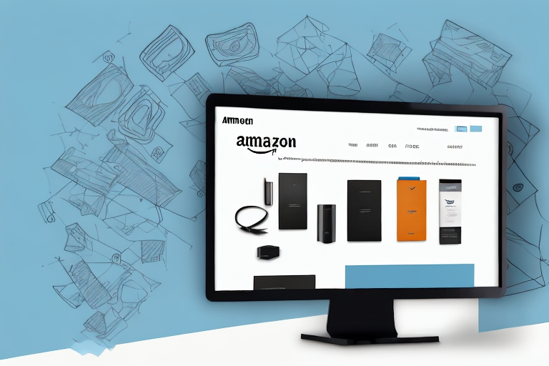 A computer screen displaying an amazon product page with a highlighted section indicating where the image would be added in the product description