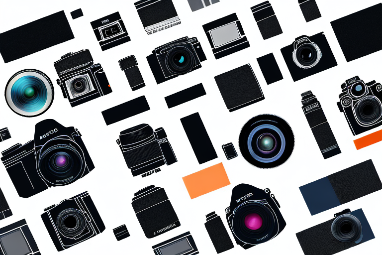 A camera focusing on a variety of amazon products arranged aesthetically