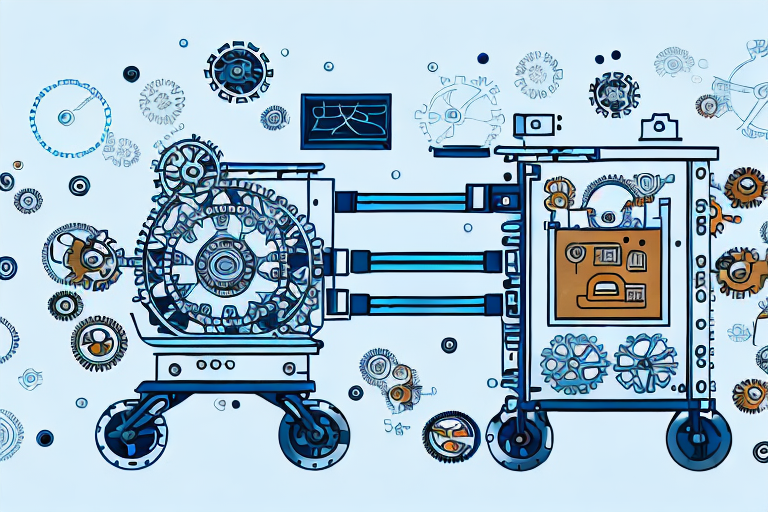 A complex machine with gears