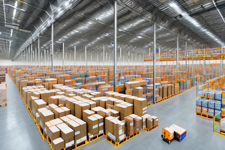 A warehouse filled with various types of products