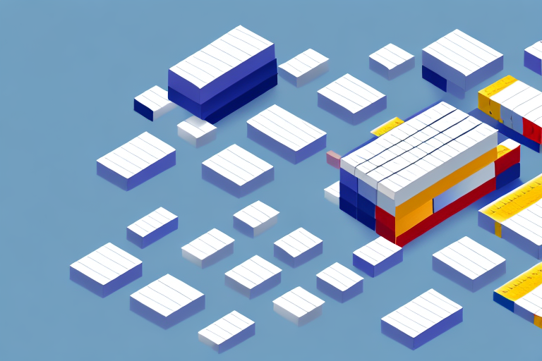 A pallet with stacked boxes